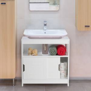 Waschbeckenunterschrank weiß Weiß - Holzwerkstoff - 60 x 61 x 30 cm