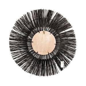 Miroir rond LODGE Noir - Bois manufacturé - 76 x 76 x 3 cm