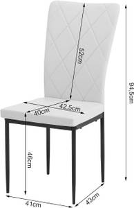 Esszimmerstuhl Dylan (4er Set) Weiß