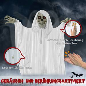 Halloween-Deko Gespenst 844-521V00WT Weiß - Textil - 18 x 153 x 100 cm