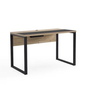 Schreibtisch NOEL 120x70cm Schwarz - Eiche Sand Dekor - Breite: 120 cm