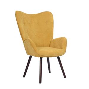 Fauteuil KAS KD VEL YW Jaune - Textile - 68 x 106 x 73 cm