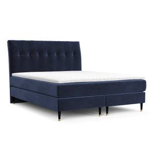 Boxspringbett Eola II Taschenfeder Blau - Breite: 180 cm