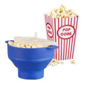 49 tlg. Popcorn Set blau Blau - Rot - Weiß - Anzahl Teile im Set: 49