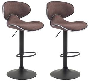 Tabouret de bar Las Vegas V2 Lot de 2 Marron - Noir