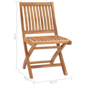 Chaise de jardin Marron - Bois massif - Bois/Imitation - 58 x 88 x 47 cm