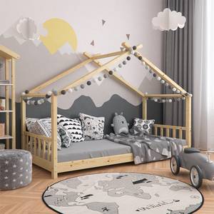 Kinderbett Design 200x90cm Natur Holz