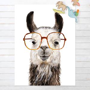 Hippes Lama mit Brille IV 120 x 160 cm