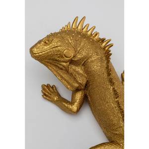 Wandobjekt Lizard Gold - Kunststoff - Stein - 17 x 40 x 9 cm