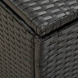 Outdoor Aufbewahrungsbox Schwarz - Metall - Polyrattan - 100 x 50 x 100 cm