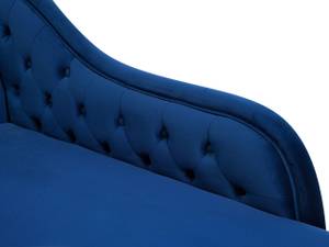Chaiselongue NIMES Schwarz - Blau - Marineblau - Armlehne davorstehend rechts - Ecke davorstehend links - Textil