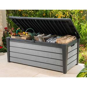 Outdoor Aufbewahrungsbox Grau - Kunststoff - Polyrattan - 145 x 70 x 145 cm