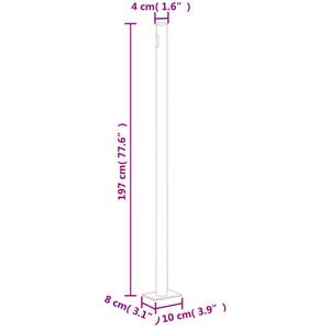 Auvent latéral 3016425-2 Blanc crème - 600 x 200 cm