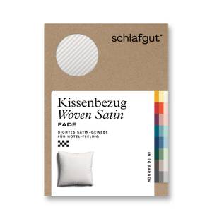 Kissenbezug Woven Fade Satin Weiß - 40 x 40 cm