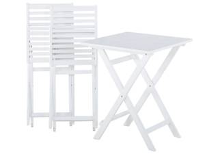 Bistro Set FIJI 3-tlg Weiß - Gelb