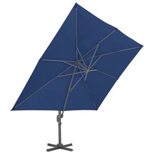 Ampelschirm mit Alu-Mast Blau - 400 x 268 cm