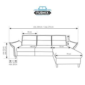 Ecksofa Mindi Blau