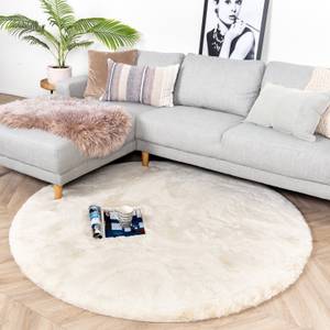 Hochflor Teppich R Comfy Creme - 120 x 120 cm