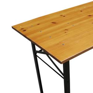 Bierzeltgarnitur Holz Braun - Metall - 50 x 75 x 165 cm