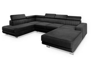 Ecksofa SIENA R-S Schwarz - Ecke davorstehend rechts