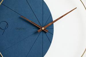 Horloge murale design THE BLUE NIGHT. Bleu - Bois manufacturé - Métal - 58 x 54 x 1 cm