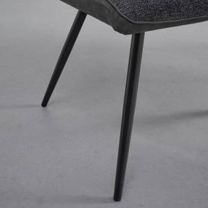 Sitzbank EVA Grau - Metall - Massivholz - Textil - 139 x 93 x 61 cm