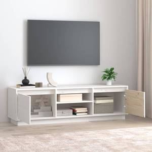 TV-Schrank D685 Weiß - Massivholz - 35 x 40 x 140 cm