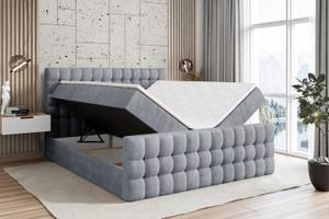 Boxspringbett VIONE-Z Grau - Breite: 200 cm - H4