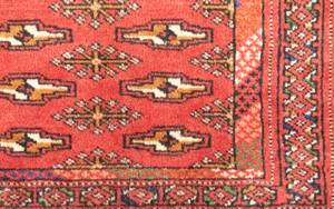 Turkaman - 100x50cm Rot - Naturfaser - 50 x 1 x 100 cm