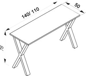 Schreibtisch Lona Silber - Weiß