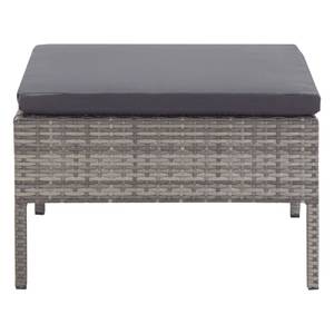 Garten-Lounge-Set Grau - Metall - Polyrattan - 60 x 35 x 60 cm