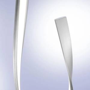 Stehleuchte Linda Aluminium / Plexiglas - 1 ampoule - Argenté