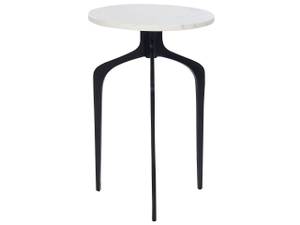 Table d'appoint TIHOI Noir - Blanc - Pierre - 36 x 56 x 36 cm