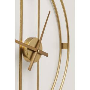 Wanduhr Clip II Gold - Metall - 60 x 60 x 10 cm