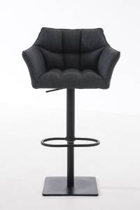 Tabouret de bar Damaso Gris lava - Noir