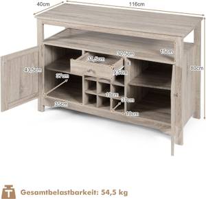 Küchenschrank TI85472SD+DE Grau - Holzwerkstoff - 40 x 81 x 116 cm