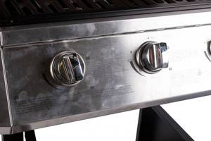 3-flammiger Gasgrill Schwarz - Metall - 52 x 100 x 117 cm