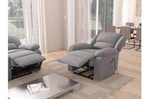 Fauteuil de Relaxation LEO Gris - Fonction relaxation - Avec aide au redressement