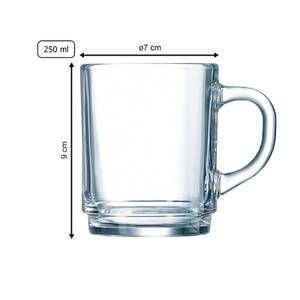 Glastassen Winter 6er Set Glas - 7 x 9 x 7 cm