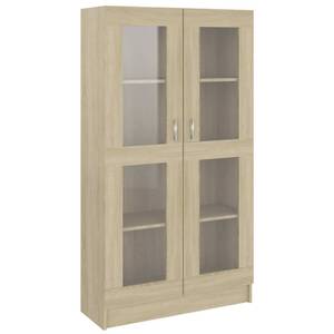 Vitrinenschrank 3005130-2 Eiche Sonoma Dekor - Höhe: 150 cm