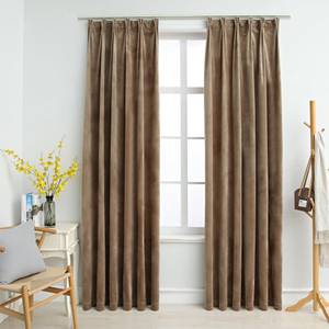 Rideau(lot de 2) 299473 Beige - Hauteur : 225 cm