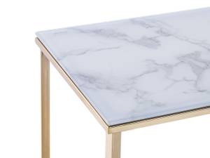 Table d'entrée ROYSE Doré - Blanc - Verre - 35 x 76 x 120 cm