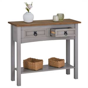 Table console RAMON Gris - Bois massif - 88 x 73 x 32 cm