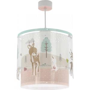 Pendelleuchte LOVING DEER Pink - Weiß - Kunststoff - 13 x 25 x 13 cm