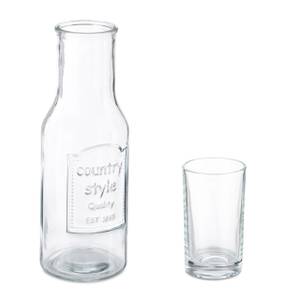 Wasserkaraffe Set mit Gläsern Glas - 10 x 28 x 10 cm