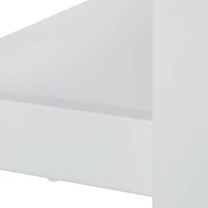 Bureau d'angle blanc Blanc - Bois manufacturé - 107 x 76 x 72 cm