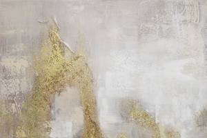 Acrylbild handgemalt Goldene Flügel Gold - Grau - Massivholz - Textil - 80 x 80 x 4 cm