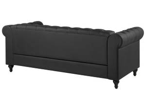 3-Sitzer Sofa CHESTERFIELD Schwarz - 208 x 78 x 88 cm