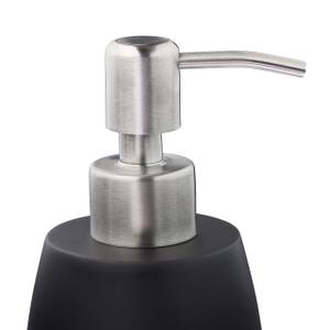 Porte-savon liquide pompe inox classique Noir - Blanc crème - Argenté