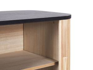 Sideboard CARNEY Schwarz - Braun - Massivholz - 80 x 87 x 40 cm